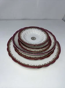 DINNER FOR 1 L.S. & S. Carlsbad Austria Violet Set Of 6 China Some Faded Logos - Picture 1 of 10