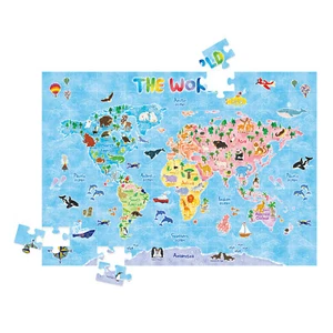 WEEPLO WP103 Mapa del mundo animal Rompecabezas para niños regalo aprendizaje juguete para niños - Imagen 1 de 6