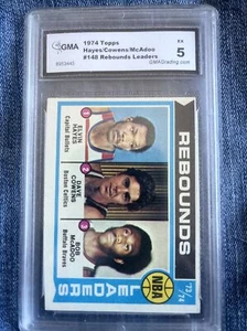 1974 Topps Hayes/Cowens/McAdoo #148 Rebounds Leaders Karte bewertet 5 - Bild 1 von 3