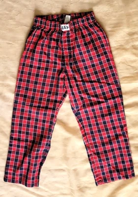 GAP Boys Pajama Red and Black Plaid Pants Size 6 - Image 1 of 4