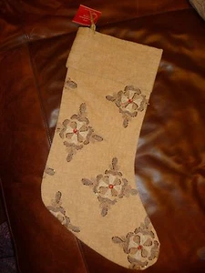 NWT Pottery Barn Anita Medallion Christmas Stocking Jewel Neutral 3 Avai $49 RTL - Picture 1 of 2