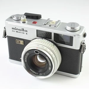 Minolta Hi-Matic E 35mm Rangefinder Camera + Rokkor-QF 40mm f/1.7 Lens - Parts - Picture 1 of 7