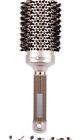 Round Barrel Hair Brush With Simulation Boar Bristle, For Hair Drying, Styling