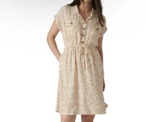 Camisa de vestir Lucky Brand talla XL manga corta bolsillos beige nueva - Imagen 1 de 7