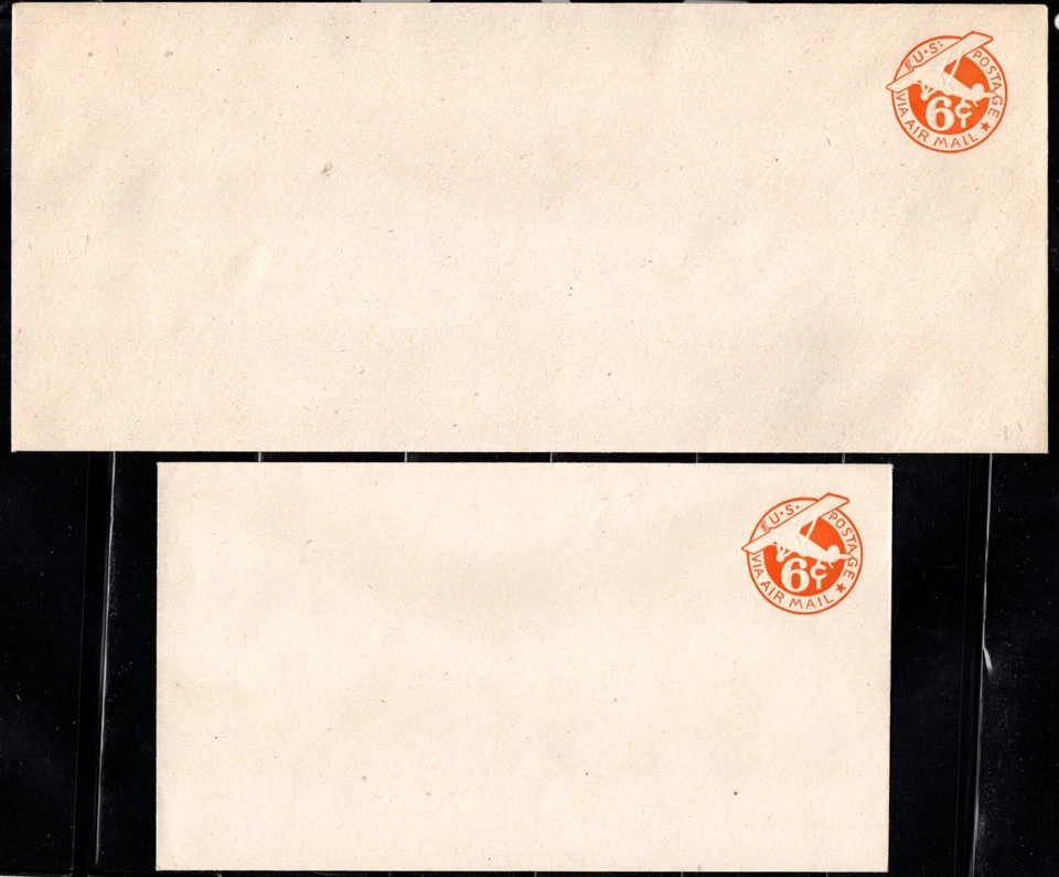 #UC3N Bi-Plane Airmail  Envelope set/2 - UPSS size 13 and 23 - MInt - Image 1 of 1