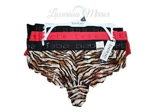 Bebe Mujer Ropa Interior Lencería Íntima Paquete de 3 Tangas Encaje Multicolor Talla 3X NUEVO - Imagen 1 de 6