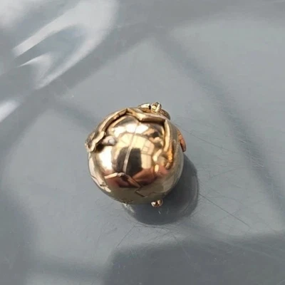 MASONIC ANTIQUE 9CT GOLD & SILVER SECRET FOLDING ORB / CROSS WATCH FOB / PENDANT - Image 1 of 4