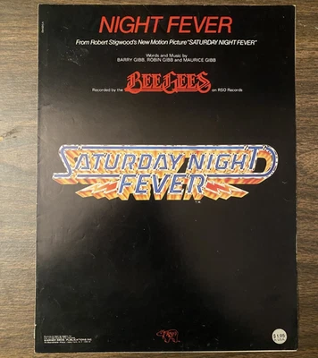 Partituras vintage - The Bee Gees - Night Fever - 1977 - AUTÉNTICAS Foto 1 de 2