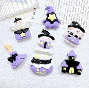20Pcs Mixed Halloween Resin Ghost Castle Flatback Cabochons for Crafts DIY Decor - Picture 1 of 9