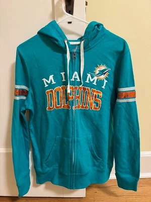NFL Miami Dolphins Sudadera con Cremallera Majestuosa Para Mujer L Azul Nueva con etiquetas Foto 1 de 4