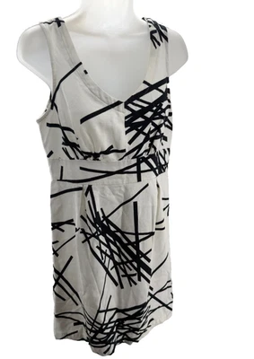 Vestido vaquero blanco y negro talla 10 Tori Richard Honolulu EE. UU. para mujer Foto 1 de 4