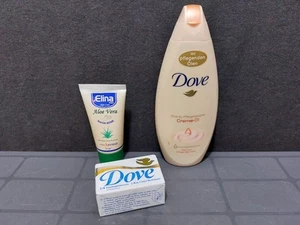 Dove Pflegedusche 250 ml Creme Seife 50 g - Elina Handcreme Aloe Vera - Bild 1 von 3
