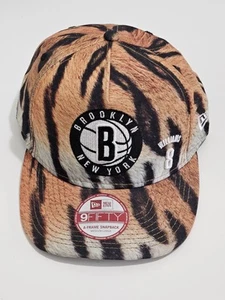Casquette New Era 9FIFTY Brooklyn Nets A Frame SnapBack Tiger Stripe RARE - Photo 1/9