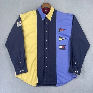 Vintage Tommy Hilfiger Hemd Herren XL Segeln Color Block Button Down Classic - Bild 1 von 10