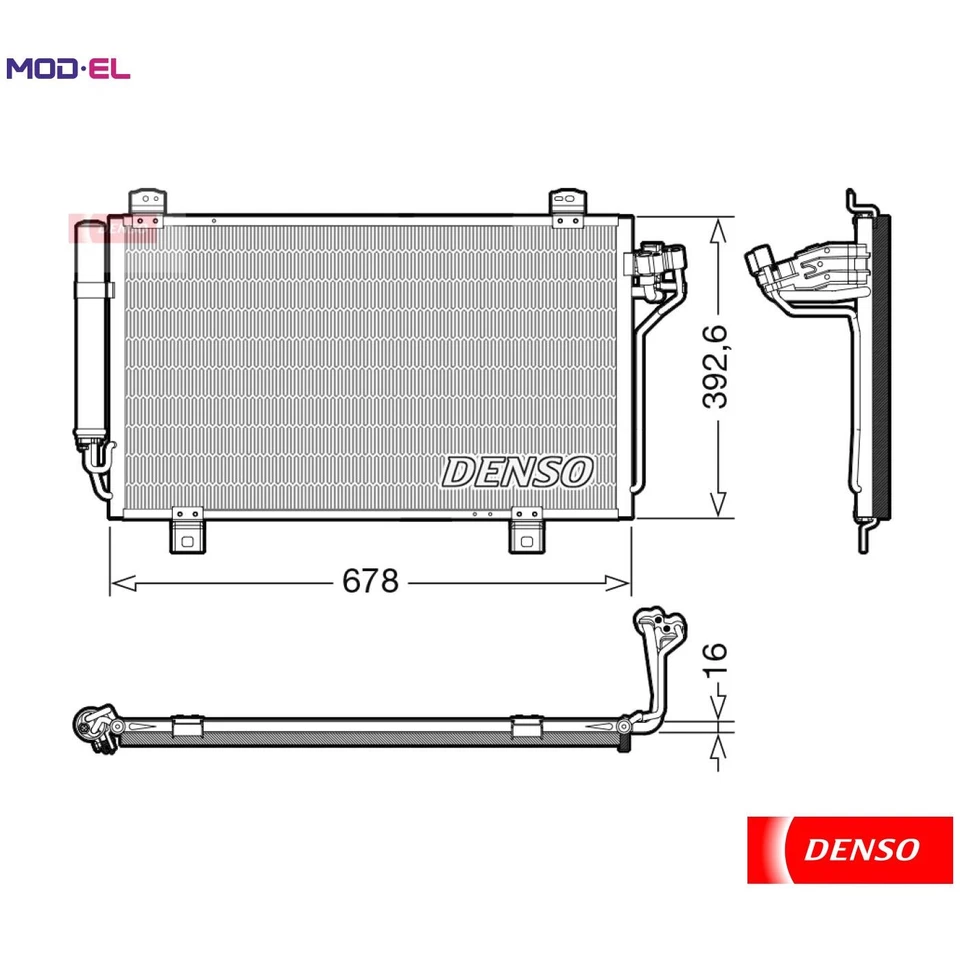 CONDENSER AIR CONDITIONING DCN44015 FOR MAZDA P5Z3/P5Y4/P5Y5/P5Y1 1.5L 4cyl - Image 1 of 4
