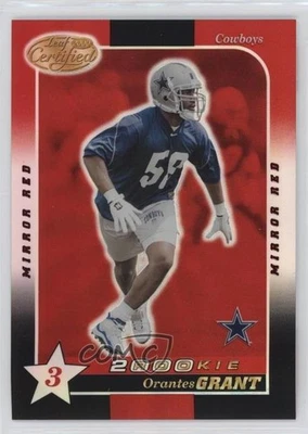 2000 Leaf Certified 2000 Rookie Mirror Red Orantes Grant #169 Rookie RC - Image 1 of 2