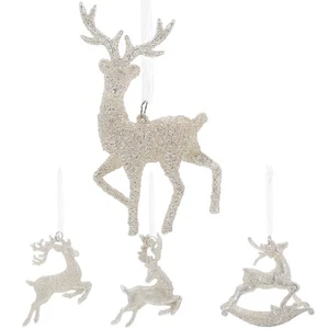  4 Pcs Decoration Elk Design Hanging Decors Holiday Ornaments for Tree - Picture 1 of 12