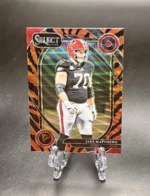 2024 Panini Select Jake Matthews #264 Tiger Prizm Club Level SSP /25 Falcons - Image 1 of 2