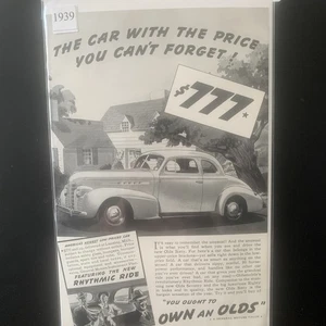 Vintage 1939 Oldsmobile Olds The Car WIth The Price Rhythmic Ride Advertisement - Picture 1 of 2