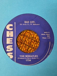45 RPM Miracles CHESS 1734 Bad Girl / I Love your baby VG - Picture 1 of 2