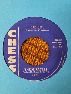 45 RPM Miracles CHESS 1734 Bad Girl / I Love your baby VG - Image 1 of 2