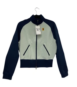Nike Dri Fit Court Heritage Full Zip Tennisjacke Damen Größe XS Navy Grau Neu mit Etikett - Bild 1 von 11