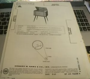 DELMONICO AM/FM RICEVITORE, AMPLIFICATORE E GIRADISCHI MODELLO 1125U (SAMS PHOTOFACT 655-8 - Foto 1 di 1