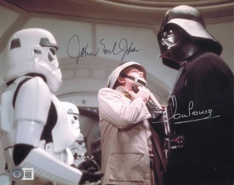JAMES EARL JONES DAVID PROWSE SIGNED AUTOGRAPH STAR WARS 8X10 PHOTO BECKETT BAS Cover