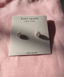 $38 Kate Spade New York Something Sparkly Pave Stud Earrings Rose. Jkf - Picture 1 of 2