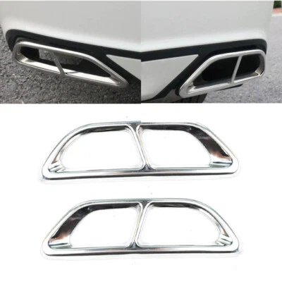 Rear Tail Exhaust Pipes Frame Cover Trim For Honda Accord 10th 2018-2022 Chrome - Imagem 1 de 4
