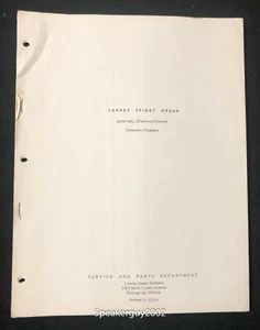 Órgano Lowrey Original / Modelo MSL (Brentwood Deluxe) / Manual de Diagramas Esquemáticos - Imagen 1 de 1
