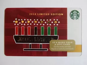 Tarjetas de Starbucks Joyous Kwanzaa 2014 - edición 99 navideñas - nuevas y nunca deslizadas - Imagen 1 de 2