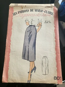 Patron ancien jupe pli couché vintage année 60/70 taille: 44 N°14 - Imagen 1 de 4