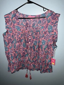 Blusa Simply Southern, grande, nueva con etiquetas, caballito de mar, playa - Imagen 1 de 5