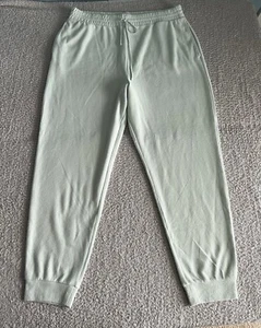 Victoria’s Secret Pajama Sleep Pants Women’s XL Long Tall Green Jogger Thermal - Picture 1 of 13
