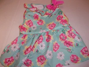 Vestido de fiesta con volantes florales acuáticos XS S mascota nuevo Bond & Co cachorro xsmall - Imagen 1 de 2
