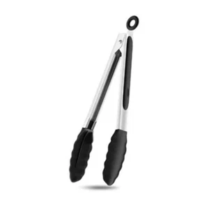 Grillzange Kochzange Servierzange 20 cm Silikon mit Metall Neu - Picture 1 of 5