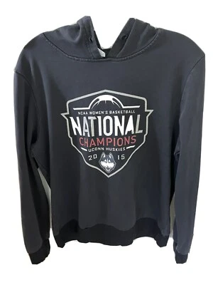 2015 UCONN HUSKIES Women’s National Champions Black Hoodie Size XL - Image 1 of 4