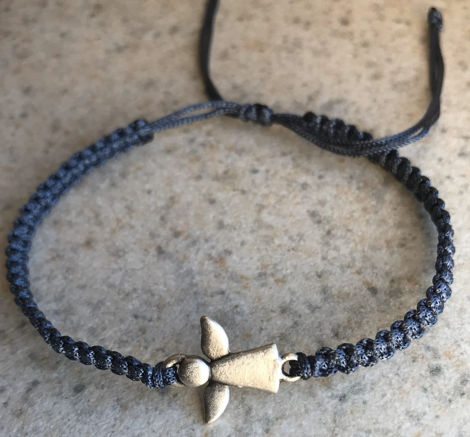 Handmade Fashion Adjustable Angel Charm Knitted Bracelet - Image 1 of 1