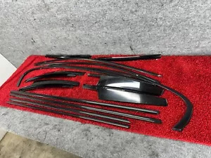 BMW 2009-2015 F02 Exterior Door Trim Molding Shadowline Gloss Black Set OEM 104K - Picture 1 of 9