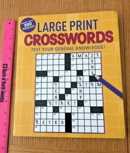Large Print Crosswords, Paperback by Thunder Bay Press New Unsolved Rtl $12.99 - Picture 1 of 2