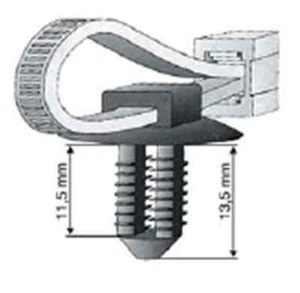 Befestigungslochstopfen für Kabelbinder Einbauloch 6mm bef.Kabelbinder 5erSet - Bild 1 von 1