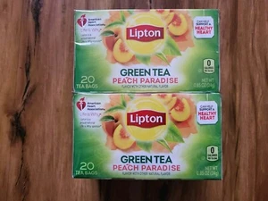 Lipton Green Tea Peach Paradise Lot Of 2, New In Box, Best By March 2025 - Picture 1 of 3