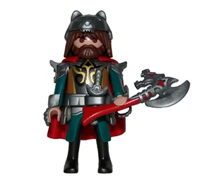 Playmobil Guerrero Bárbaro Piel de Lobo Plateado Caballero y Capa Roja - C18 - Imagen 1 de 6