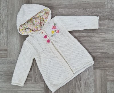 Cárdigan con capucha George bebé niña cru talla 9-12 meses Foto 1 de 4