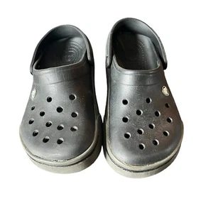 Crocs Crocband II Clog Slip On Men's Size 6 - Women 8 Two Tone Black And Gray - Picture 1 of 11