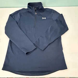 Under Armour 1/2 Zip Pullover Sweatshirt Herren Small Blau Golfkragen Loose Fit - Bild 1 von 4