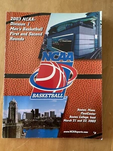 Rare VHTF 2003 NCAA Basketball First/Second Round Program Boston - SU Penn Pitt - Bild 1 von 4
