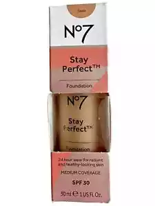 No7 Stay Perfect Foundation 30ml SPF30 Long Lasting ~Sepia~ - Picture 1 of 4