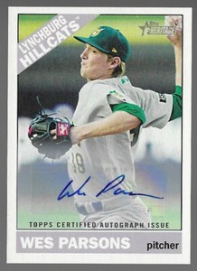 Wes Parsons 2015 Topps Heritage Minors Real One Autograph #ROA29 Hillcats Braves